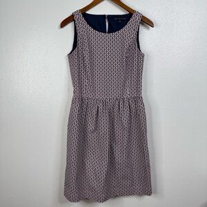 Brooks Brothers 346 Geometric Print‎ Sleeveless Dress Size 4